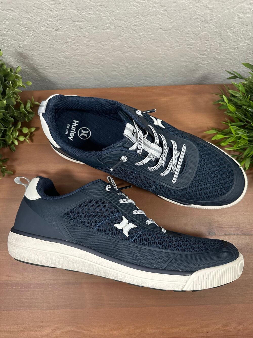 Hurley Men's Exeter‎ Blue Memory Foam Lightweight Sneakers Size 13